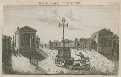 Hyde Park Turnpike, canto de Hyde Park, Londres de English School