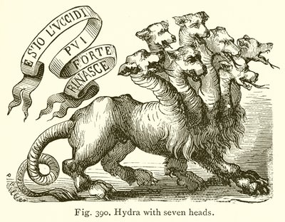 Hydra com sete cabeças de English School