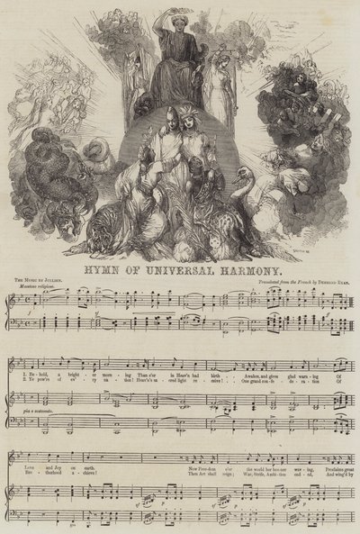 Hino de Harmonia Universal (gravura) de English School