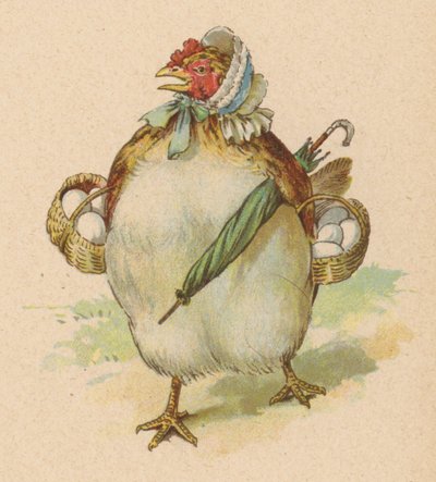 Eu tive uma pequena galinha, a mais bonita já vista (chromolitho) de English School