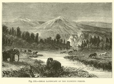 Paisagem Ideal do Período Pliocene de English School