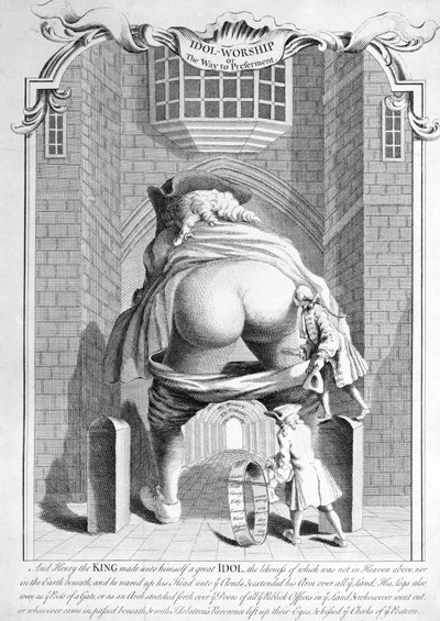 Idol-adoração ou o caminho para a preferência, 1740 de English School