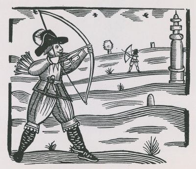 Ilustração retratando o tiro com arco de English School