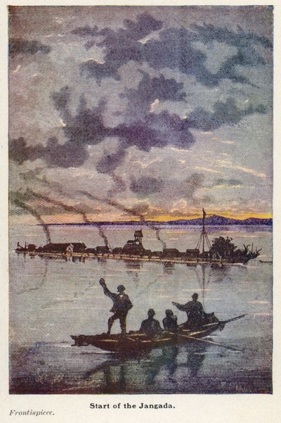 Ilustração para Oitocentas Léguas na Amazônia (lito colorido) de English School