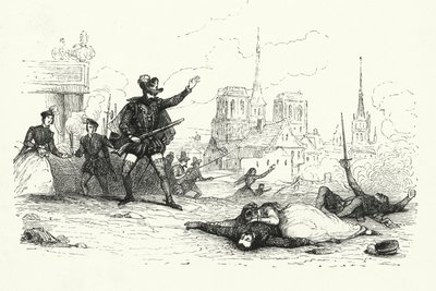 Ilustração para Les Huguenots de Giacomo Meyerbeer (gravura) de English School