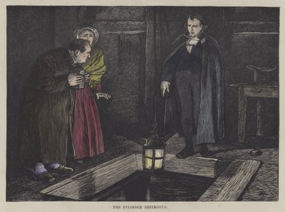 Ilustração para Oliver Twist (gravura colorida) de English School