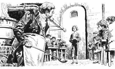Ilustração para Oliver Twist de Charles Dickens (caneta e tinta) de English School