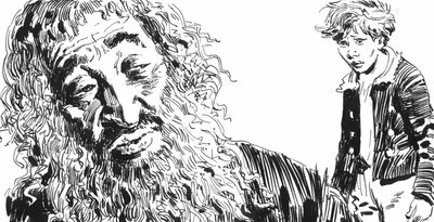 Ilustração para Oliver Twist de Charles Dickens (caneta e tinta) de English School