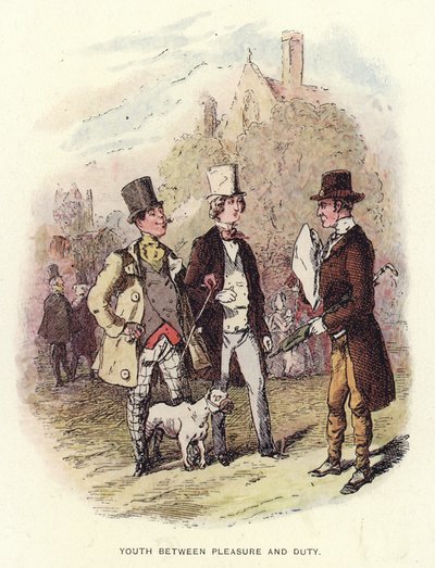 Ilustração para Pendennis por Thackeray de English School