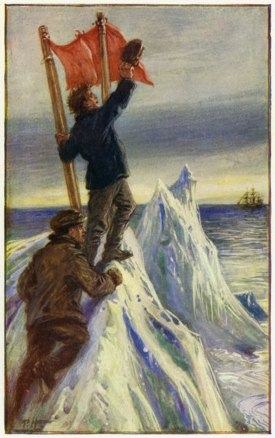 Ilustração para Peter The Whaler de William H G Kingston (cor litho) de English School