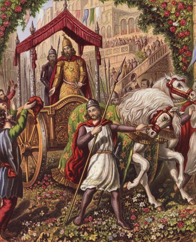 Ilustração para A Guerra Santa de John Bunyan (litografia a cores) de English School