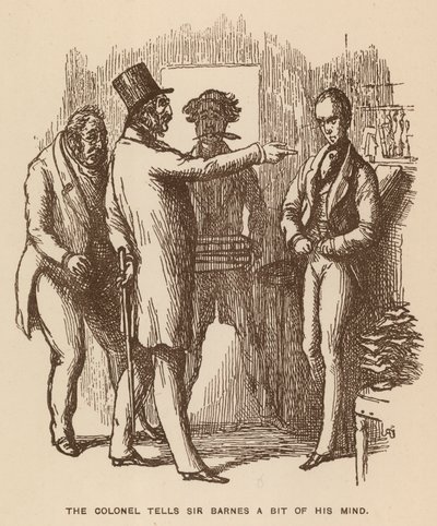 Ilustração para The Newcomes by Thackeray (litho) de English School