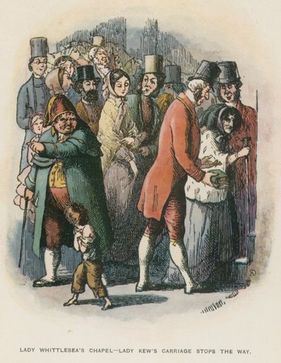 Ilustração para The Newcomes por Thackeray de English School