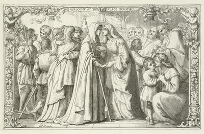 Ilustração para o progresso dos peregrinos por John Bunyan de English School
