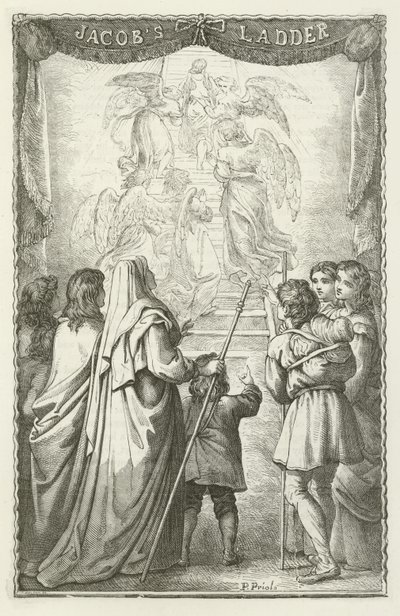 Ilustração para o progresso dos peregrinos por John Bunyan de English School
