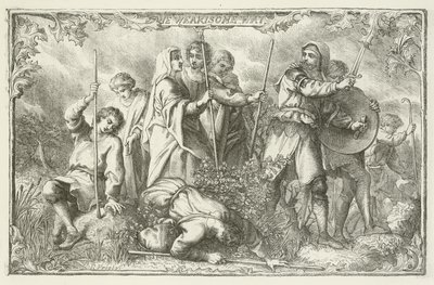 Ilustração para o progresso dos peregrinos por John Bunyan de English School