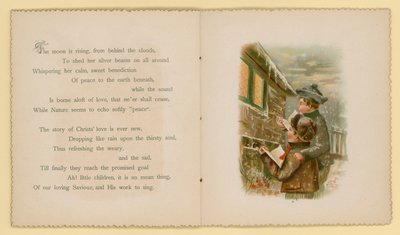 Ilustração para Tidings Of Joy de Dora Ross (litografia a cores) de English School