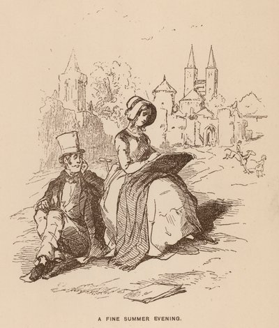 Ilustração para a Vanity Fair de Thackeray (litho) de English School
