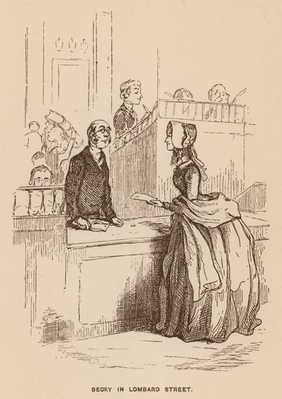 Ilustração para Vanity Fair de Thackeray (litografia) de English School