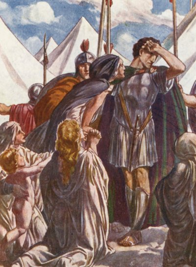 Ilustração para histórias da História Romana (litografia a cores) de English School