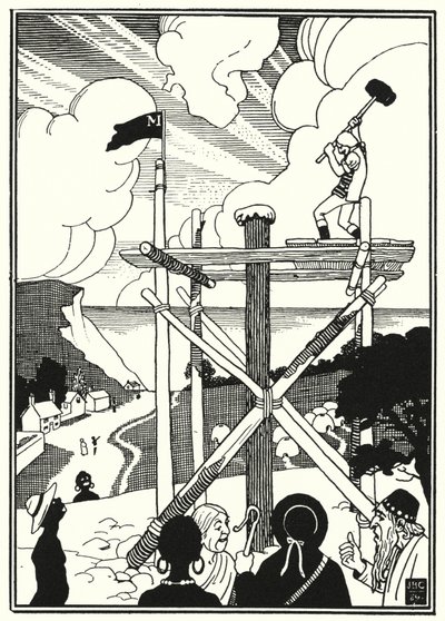 Ilustração para as Aventuras do Barão Munchausen (gravura) de English School