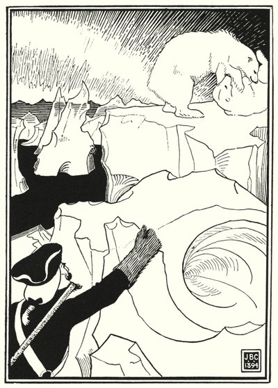 Ilustração para as Aventuras do Barão Munchausen (gravura) de English School
