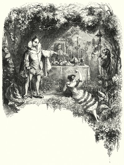 Ilustração para o ballet, Le Diable boiteux, ou O Diabo em Dois Palitos (gravura) de English School