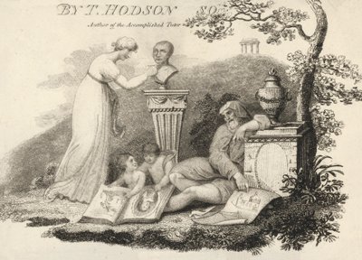 Ilustração de um livro de Thomas Hodson, autor de "Accomplished Tutor" (gravura) de English School
