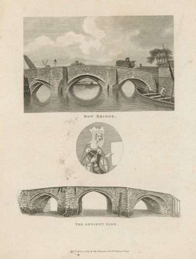 Ilustrações retratando a ponte do arco de English School