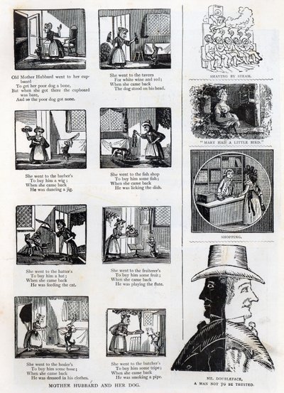 Ilustrações do livro de imagens dos avós, c.1875 de English School