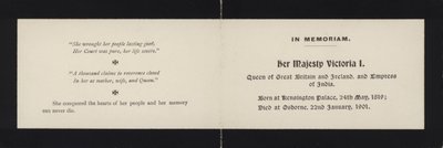 Em Memoriam - Queen Victoria de English School