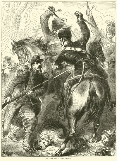Na Batalha de Dreux, novembro de 1870 de English School