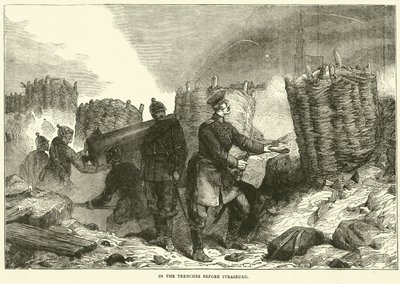 Nas trincheiras antes de Estrasburgo, setembro de 1870 de English School