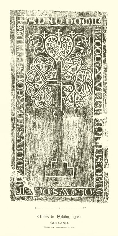 Laje incisa (gravura) de English School