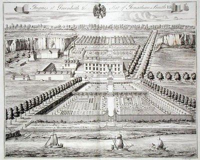 Ingries at Greenhith, the Seat of Jonathan Smith, gravada por I. Kip (gravura) de English School