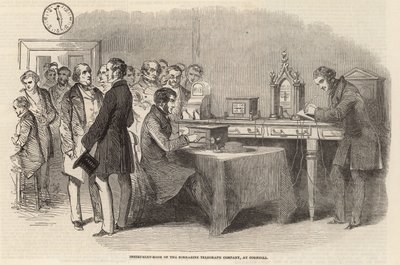 Sala de instrumentos da Submarine Telegraph Company em Cornhill de English School