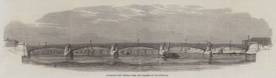 Ponte Nova sobre o Tamisa em Blackfriars (gravura) de English School