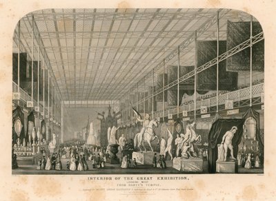 Interior Olhando Oeste do Templo Dantes, Grande Exposição, 1851 de English School