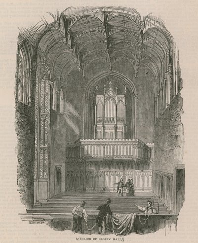 Interior, de, Crosby, corredor de English School