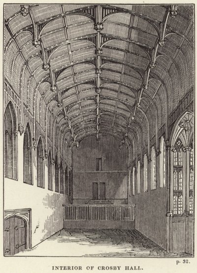 Interior, de, Crosby, corredor, em, chelsea de English School