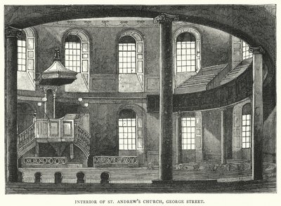 Interior da Igreja de Santo André, Rua George (gravura) de English School