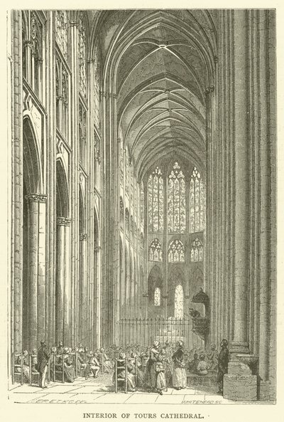 Interior da Catedral de Tours (gravura) de English School