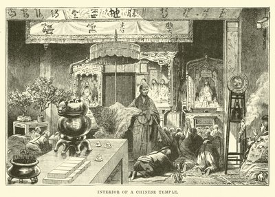 Interior de um templo chinês de English School