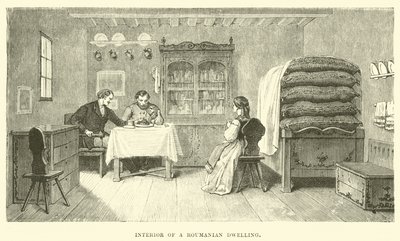 Interior, de, um, Roumanian, moradia de English School