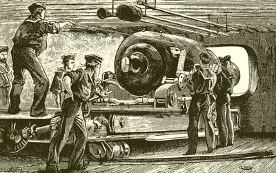 Interior de uma torreta de um Ironclad de English School
