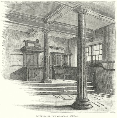 Interior da Escola Secundária (gravura) de English School
