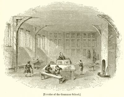 Interior da Escola de Gramática de English School