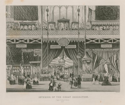 Interior da Grande Exposição, 1851, Egito, Turquia e Grécia de English School
