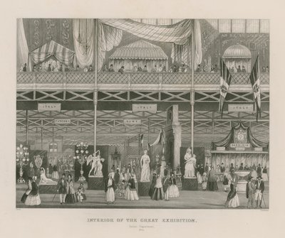 Interior da Grande Exposição, 1851, Departamento Italiano de English School