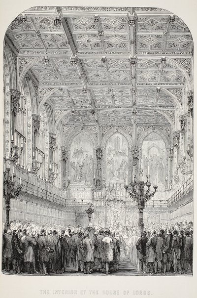 Interior da Câmara dos Lordes de English School